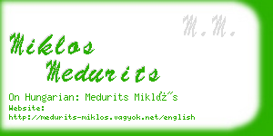 miklos medurits business card